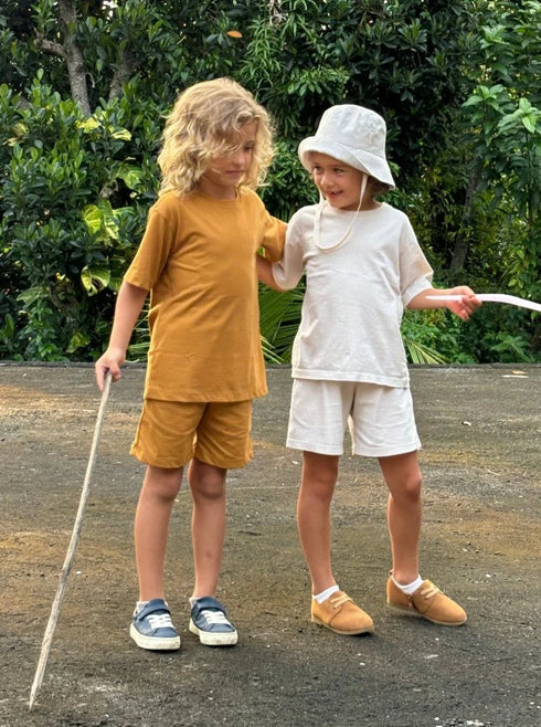 Cotton Shorts in Feldspar